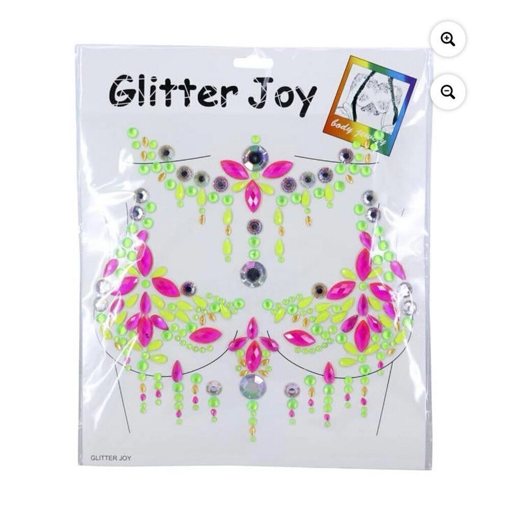 🦋B2G1🦋GLITTER JOY Neon Body Art Jem Stickers